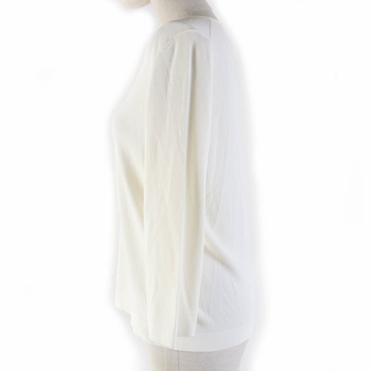 HERMES cardigan Main: 96% rayon, Main: 4% polyester Ivory Women SM Used Authentic