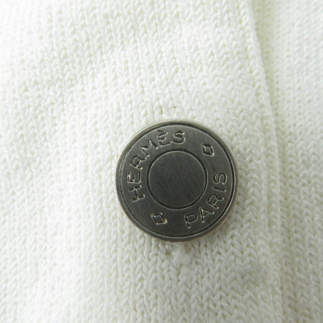 HERMES cardigan Main: 96% rayon, Main: 4% polyester Ivory Women SM Used Authentic
