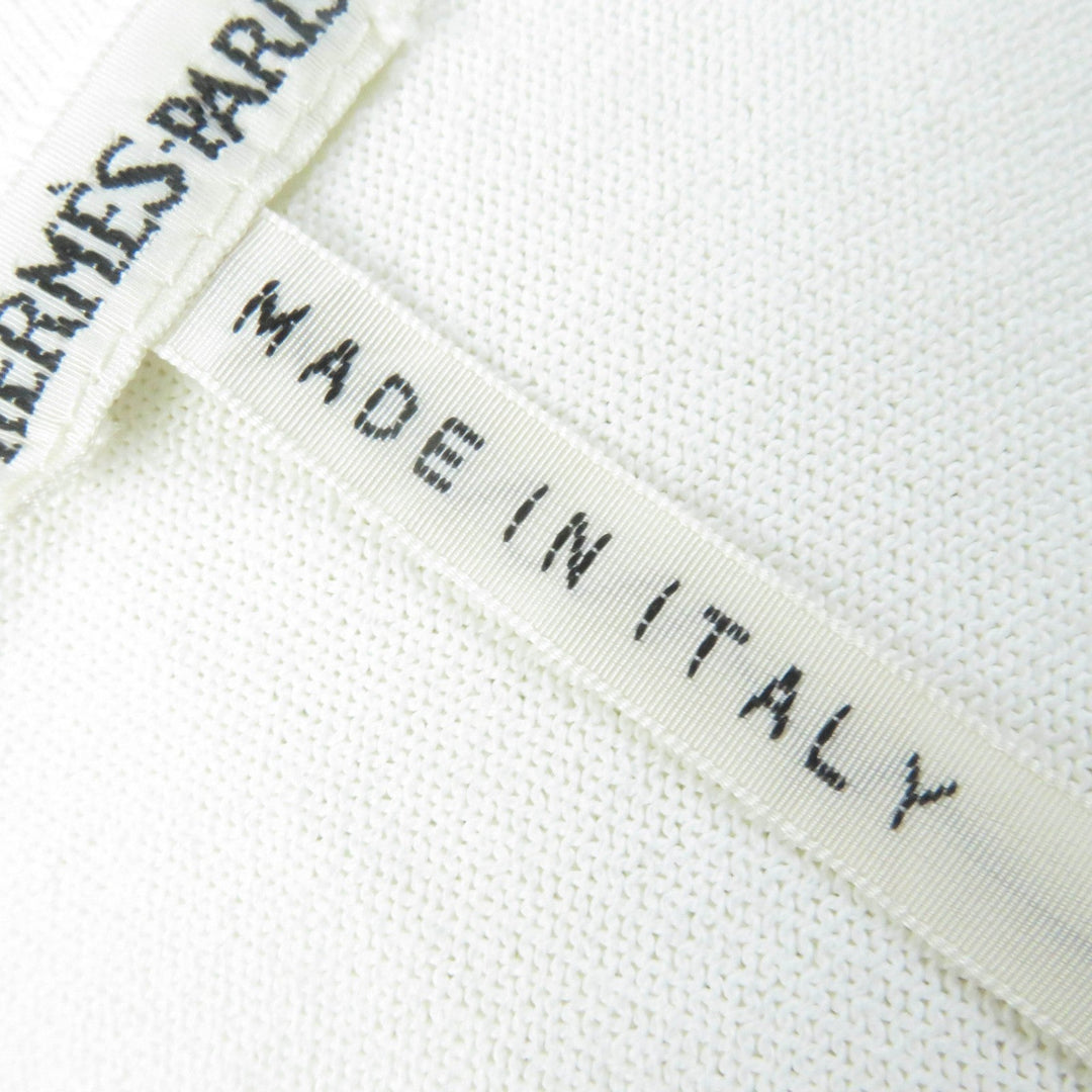 HERMES cardigan Main: 96% rayon, Main: 4% polyester Ivory Women SM Used Authentic