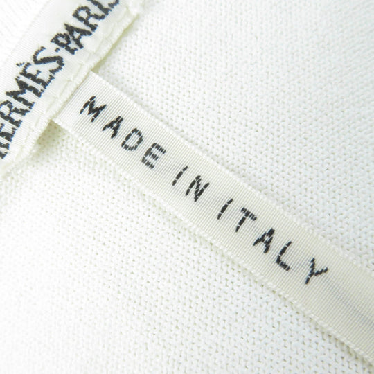 HERMES cardigan Main: 96% rayon, Main: 4% polyester Ivory Women SM Used Authentic