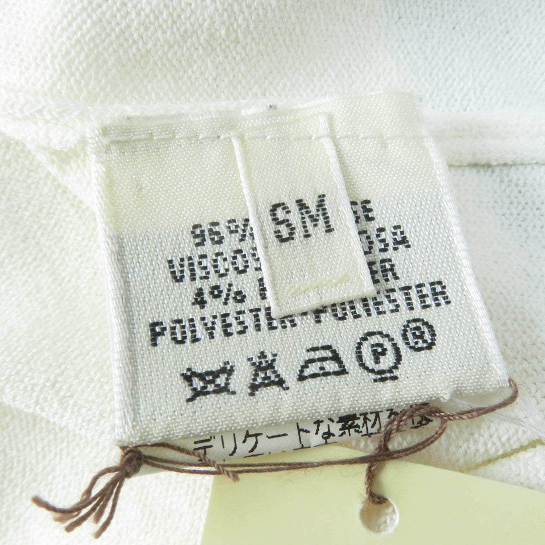 HERMES cardigan Main: 96% rayon, Main: 4% polyester Ivory Women SM Used Authentic