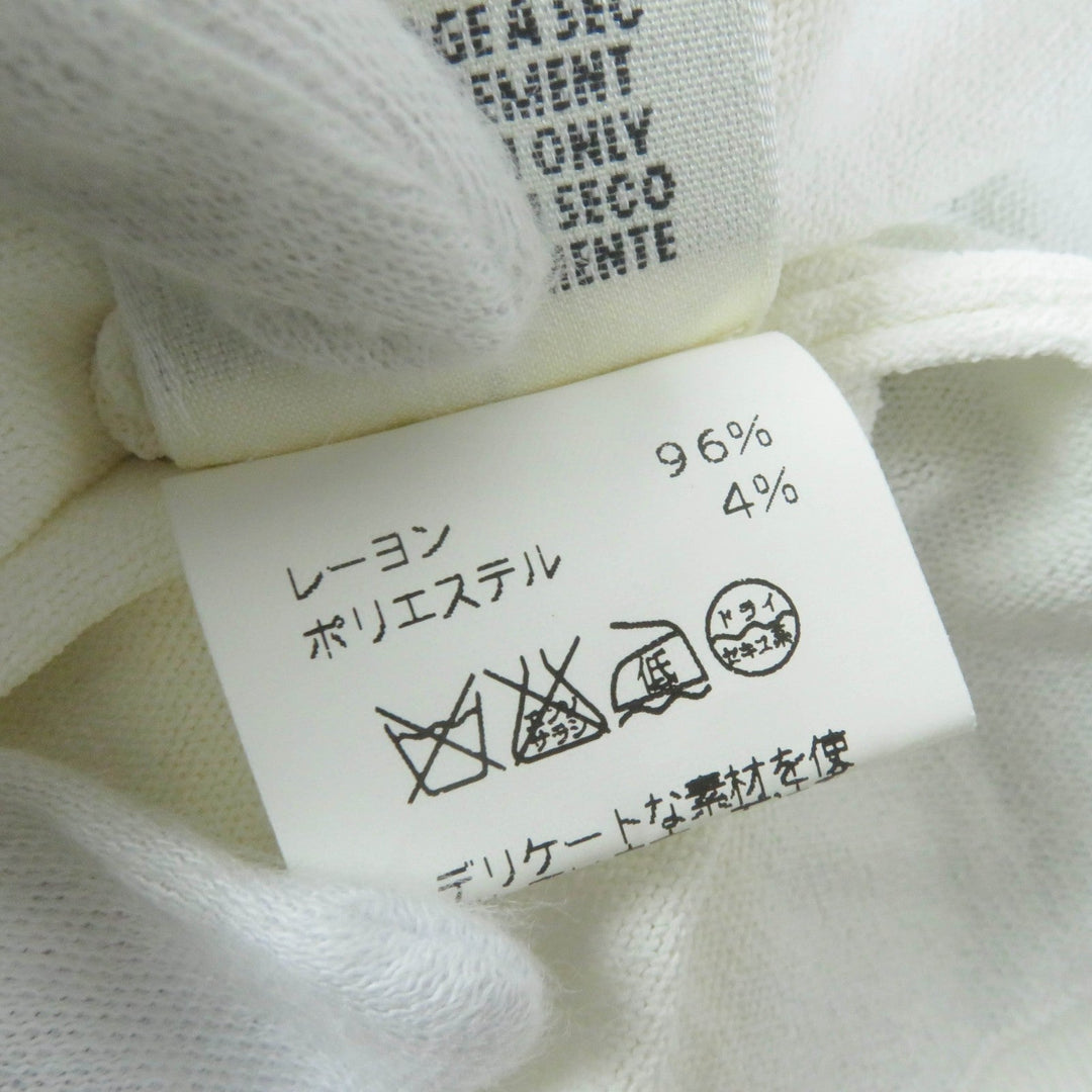HERMES cardigan Main: 96% rayon, Main: 4% polyester Ivory Women SM Used Authentic