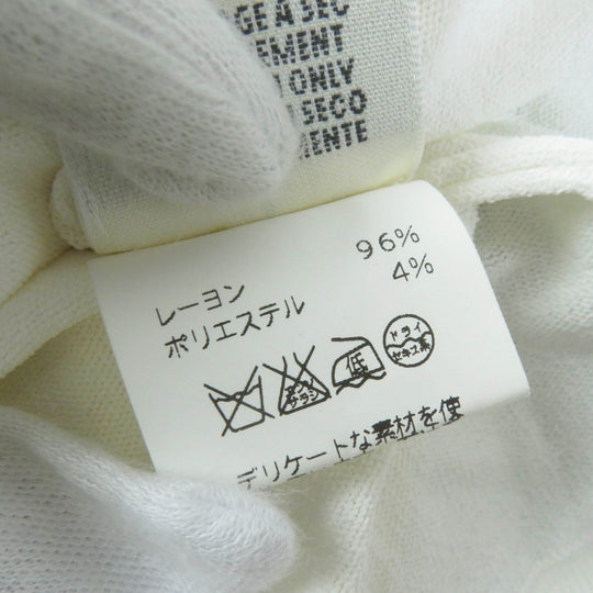 HERMES cardigan Main: 96% rayon, Main: 4% polyester Ivory Women SM Used Authentic