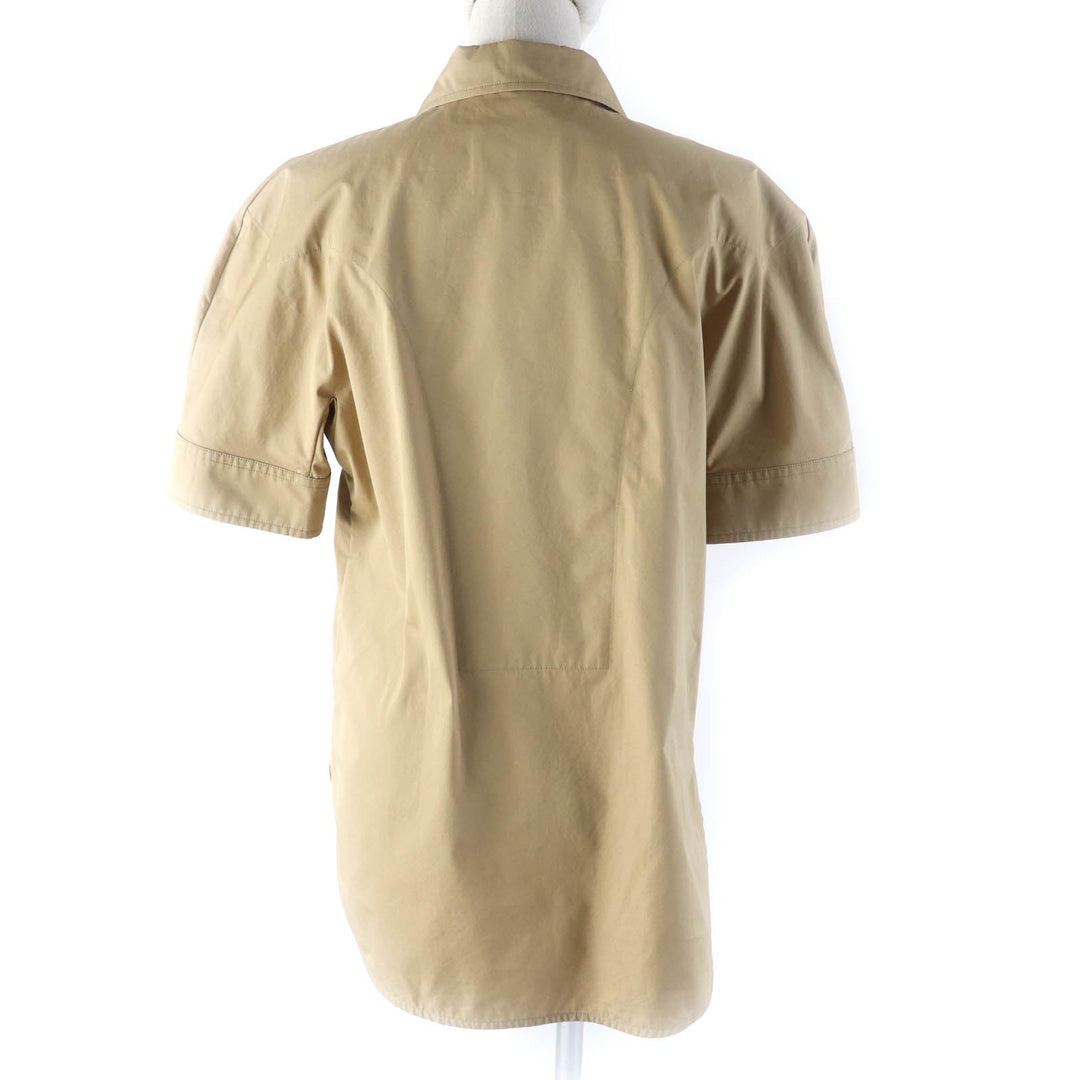 JIL SANDER Short sleeve shirt J01DL0015 Main: 100% cotton Brown Women 32 Used Authentic