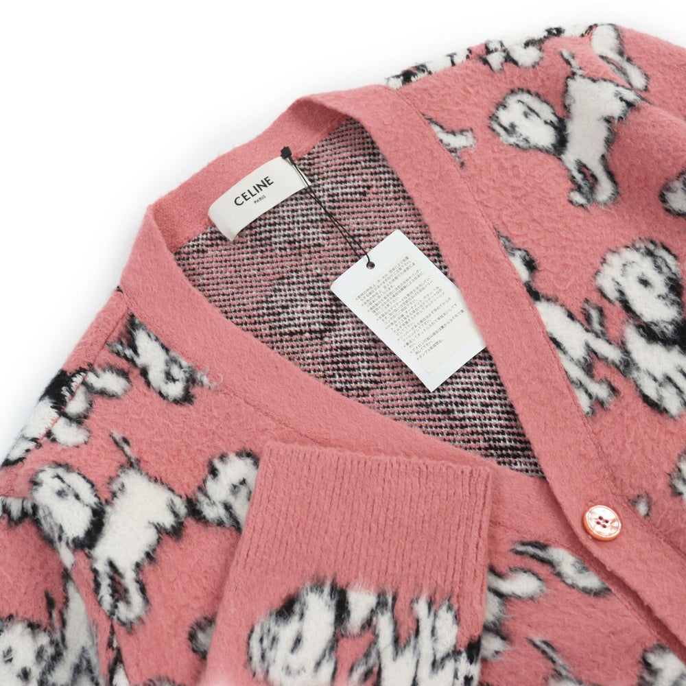 CELINE cardigan 2A94W531Q Main: 48% cotton, Main: 30% wool, Main: 22% nylon pink mens S Used Authentic