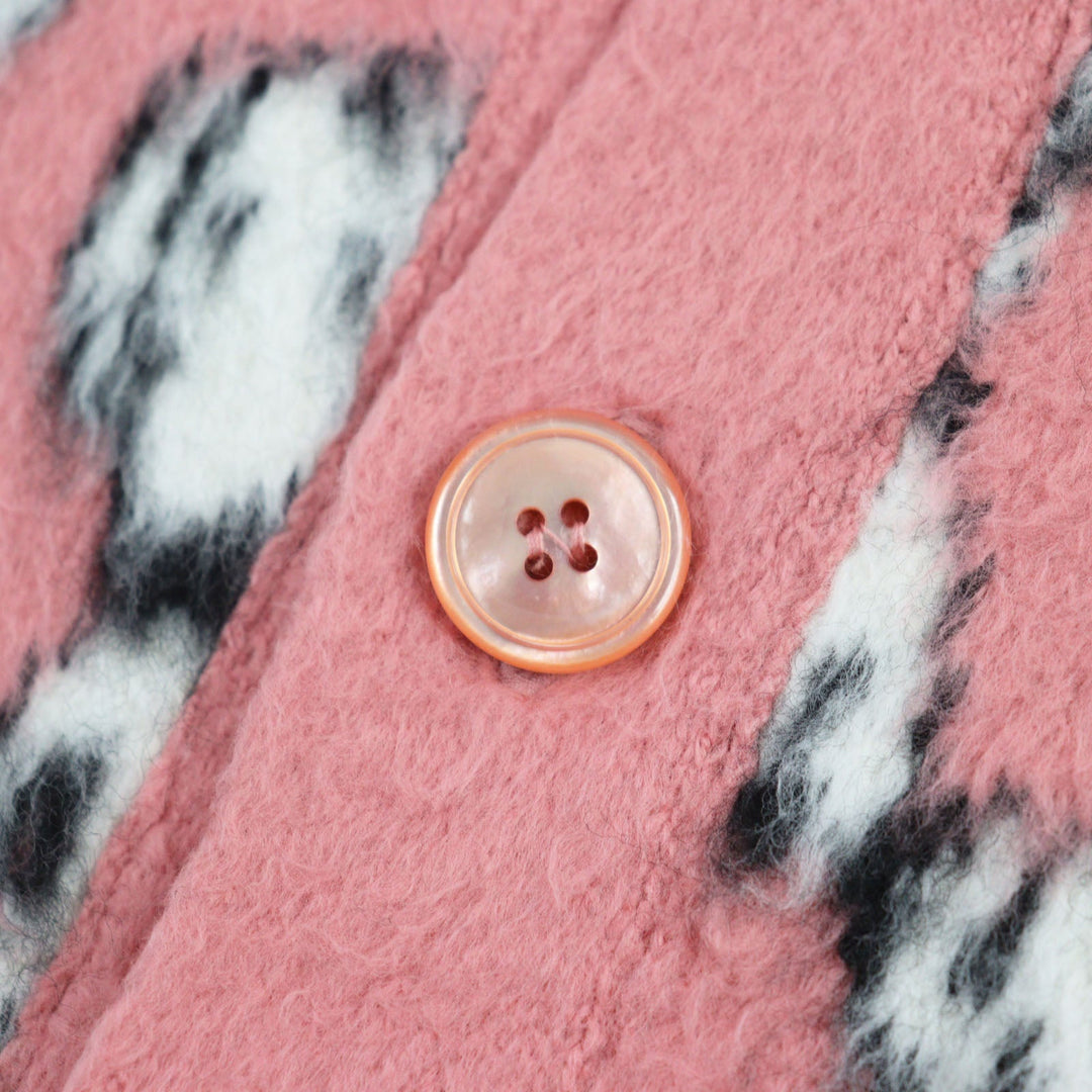 CELINE cardigan 2A94W531Q Main: 48% cotton, Main: 30% wool, Main: 22% nylon pink mens S Used Authentic