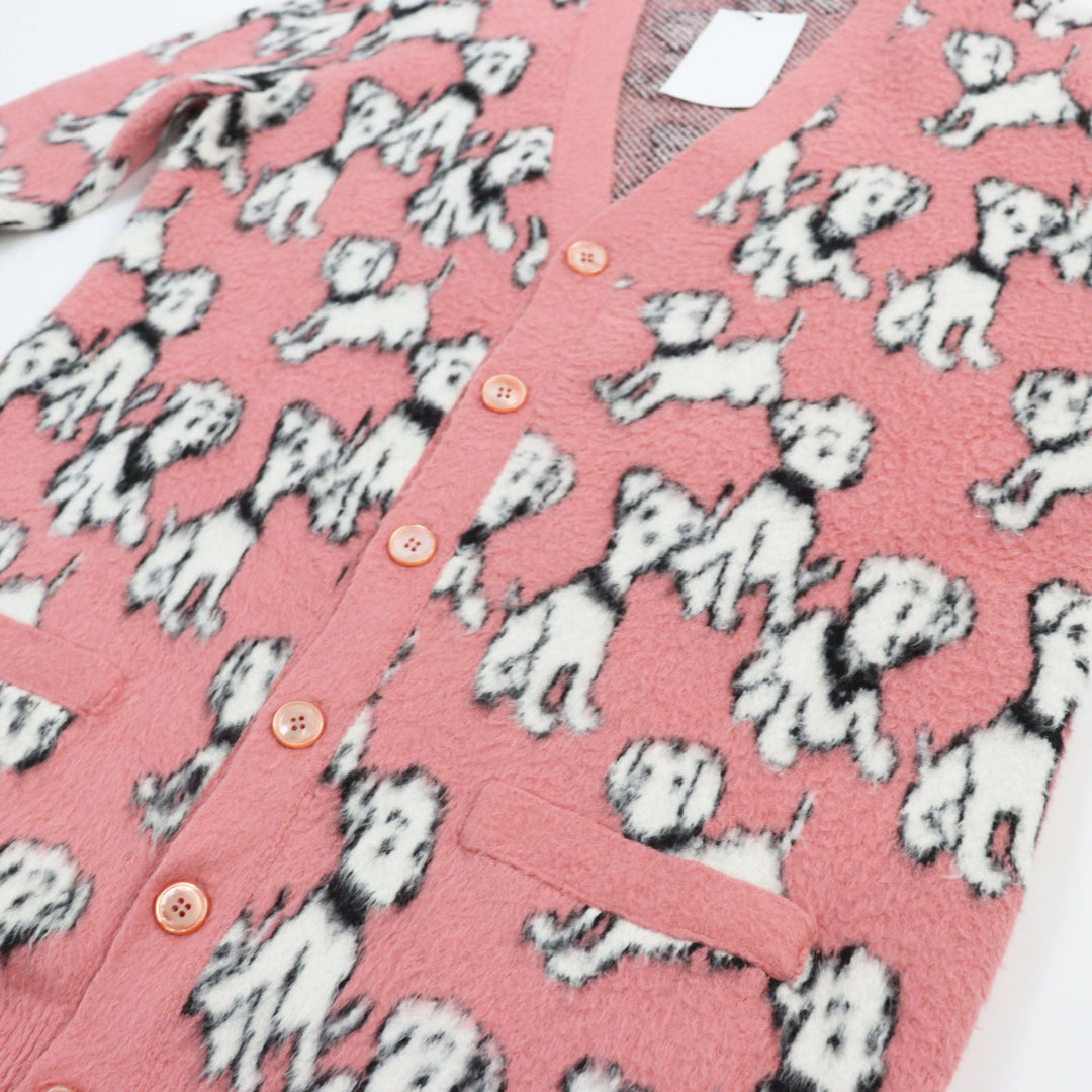 CELINE cardigan 2A94W531Q Main: 48% cotton, Main: 30% wool, Main: 22% nylon pink mens S Used Authentic