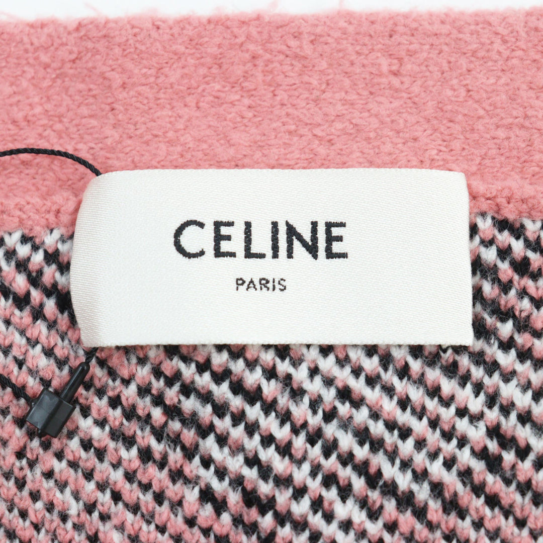 CELINE cardigan 2A94W531Q Main: 48% cotton, Main: 30% wool, Main: 22% nylon pink mens S Used Authentic