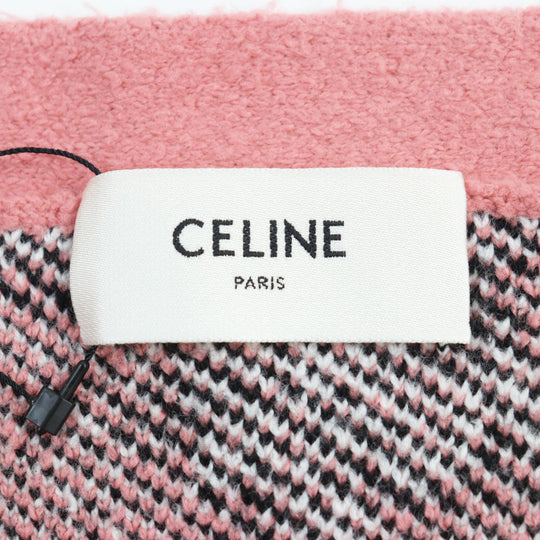 CELINE cardigan 2A94W531Q Main: 48% cotton, Main: 30% wool, Main: 22% nylon pink mens S Used Authentic