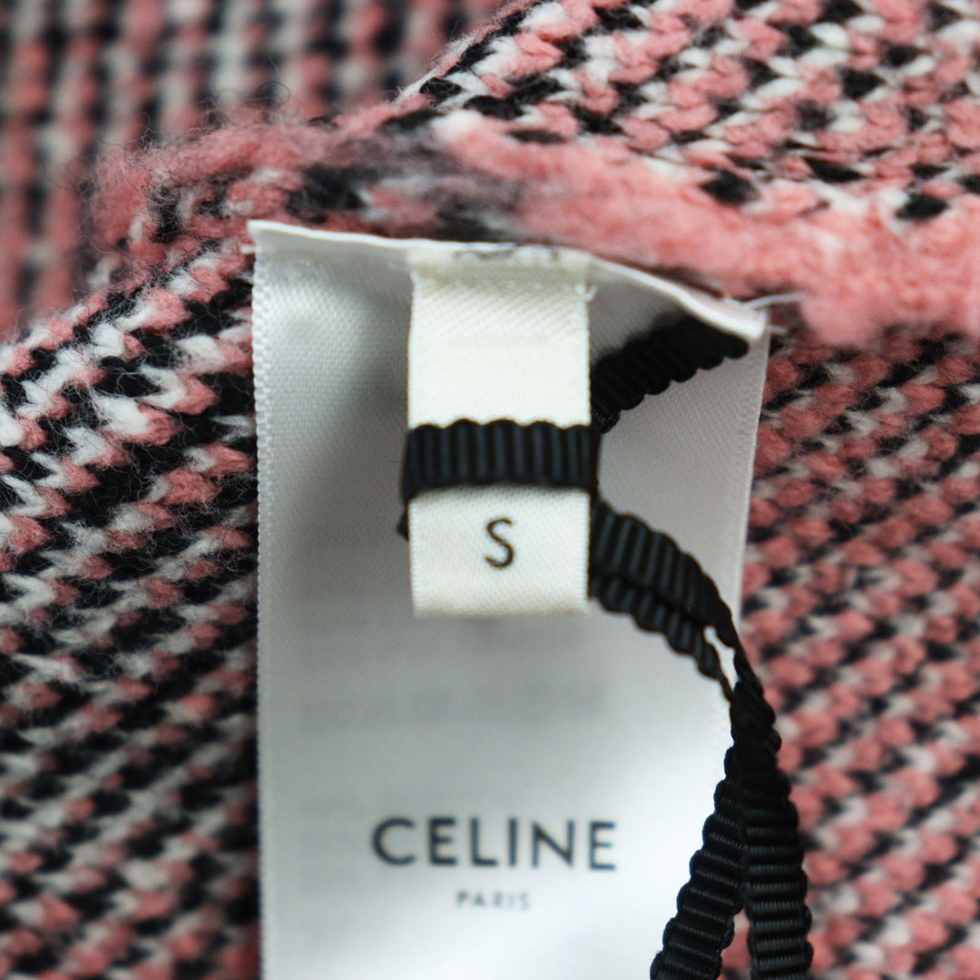 CELINE cardigan 2A94W531Q Main: 48% cotton, Main: 30% wool, Main: 22% nylon pink mens S Used Authentic
