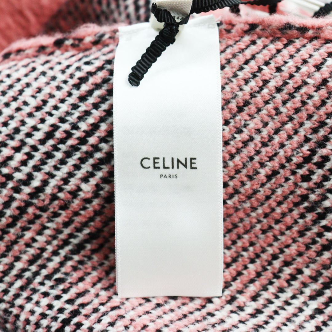 CELINE cardigan 2A94W531Q Main: 48% cotton, Main: 30% wool, Main: 22% nylon pink mens S Used Authentic