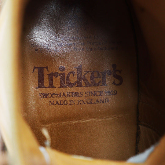 Tricker's boots M2508 Main: Leather Brown MALTON mens 6 Used Authentic