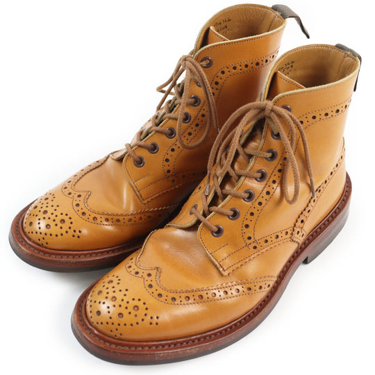 Tricker's boots M2508 Main: Leather Brown MALTON mens 6 Used Authentic