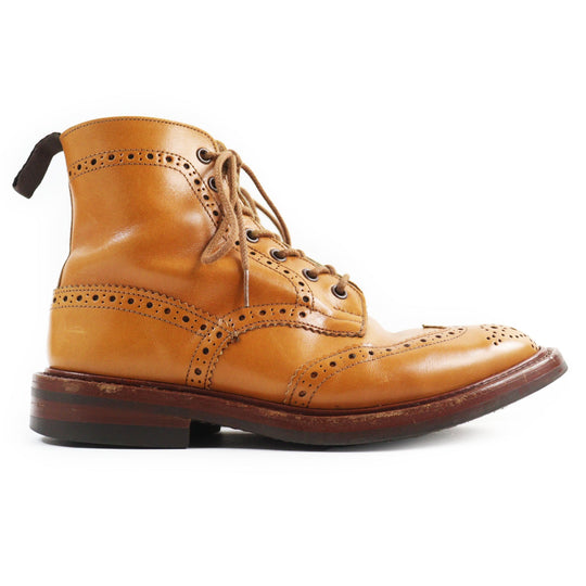 Tricker's boots M2508 Main: Leather Brown MALTON mens 6 Used Authentic
