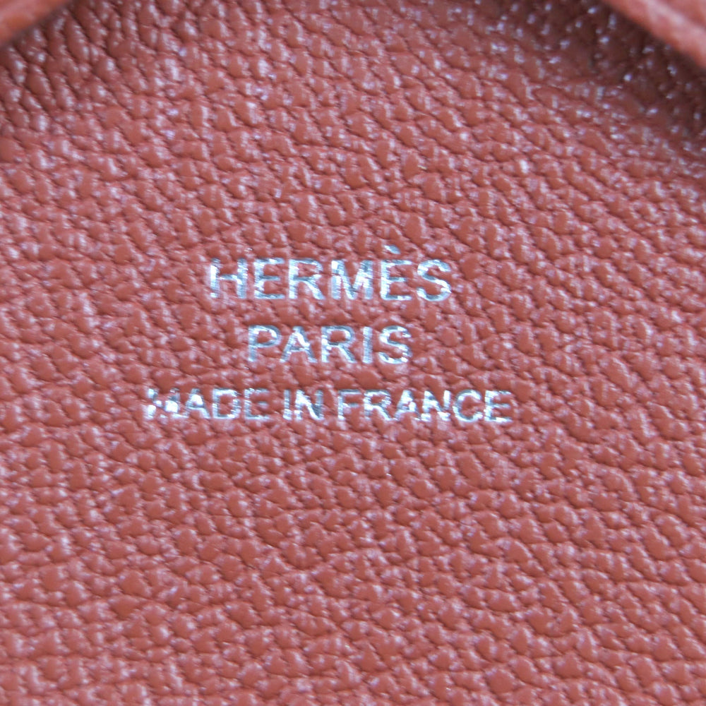 HERMES Coin case Main: Chevre Mysole Orange Calvi duo mens Used Authentic