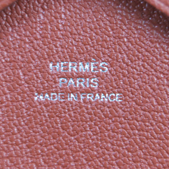 HERMES Coin case Main: Chevre Mysole Orange Calvi duo mens Used Authentic