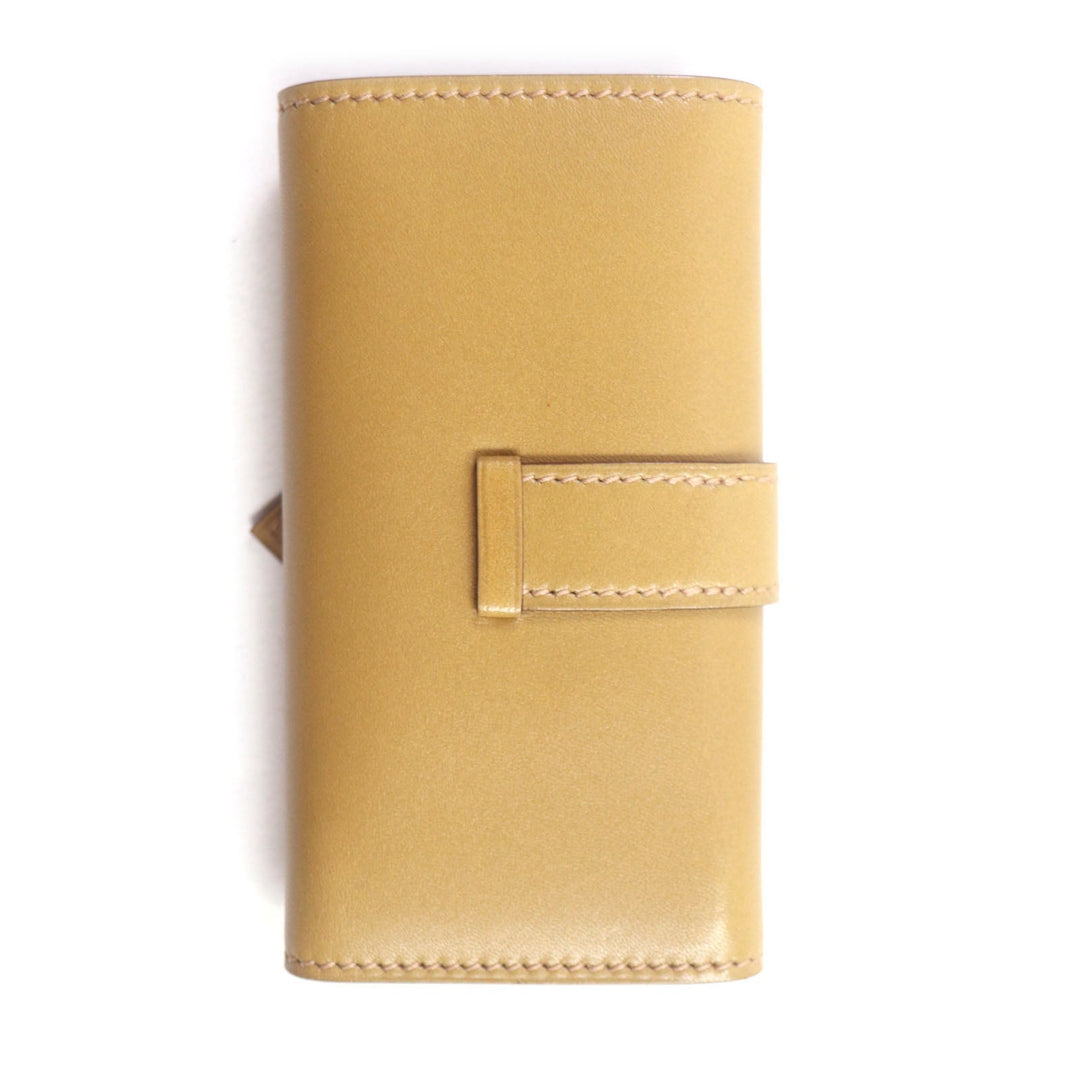 HERMES Key case Key holder  Main: Box calf Yellow beige Bean mens Used Authentic