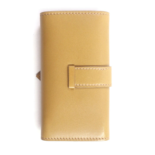 HERMES Key case Key holder  Main: Box calf Yellow beige Bean mens Used Authentic