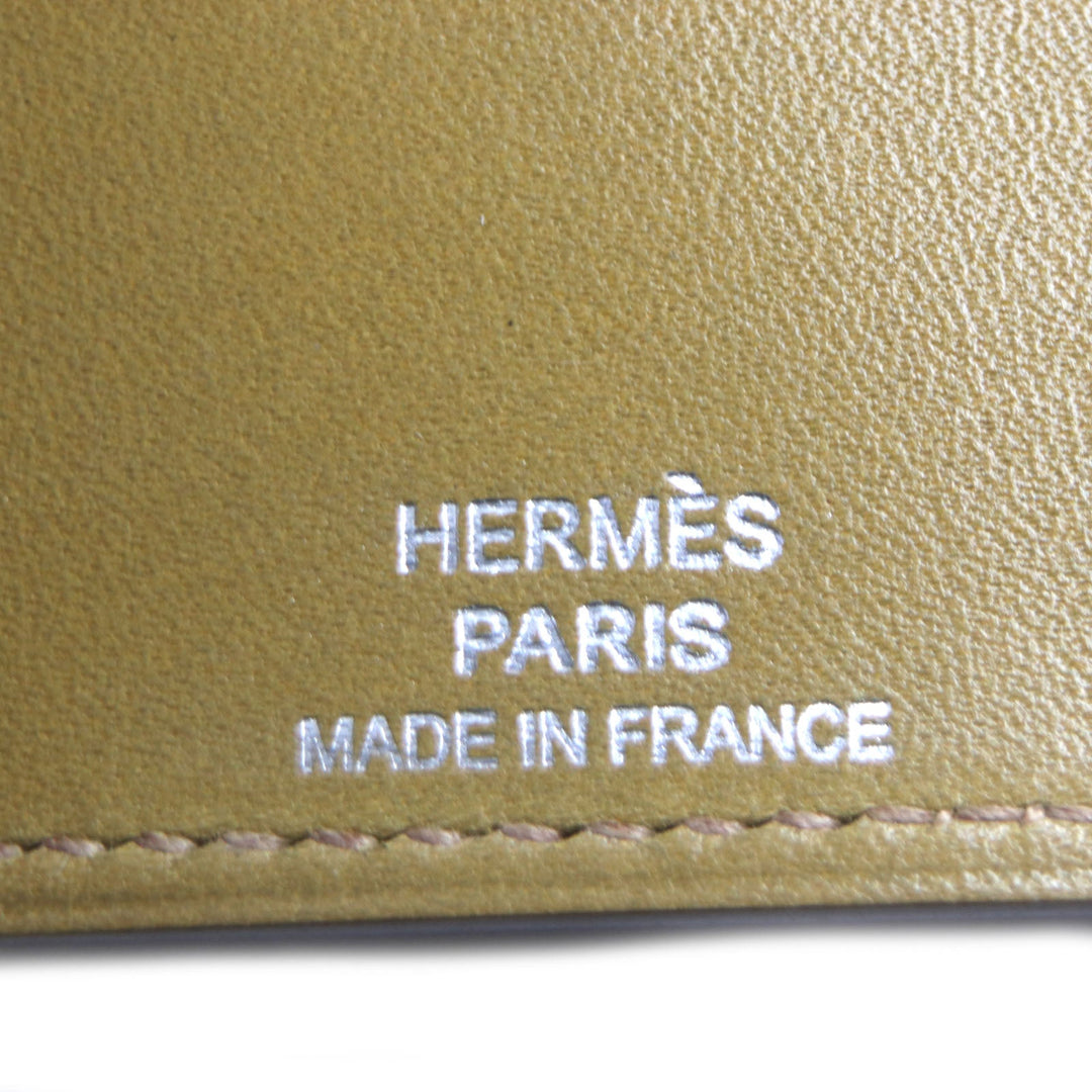 HERMES Key case Key holder  Main: Box calf Yellow beige Bean mens Used Authentic
