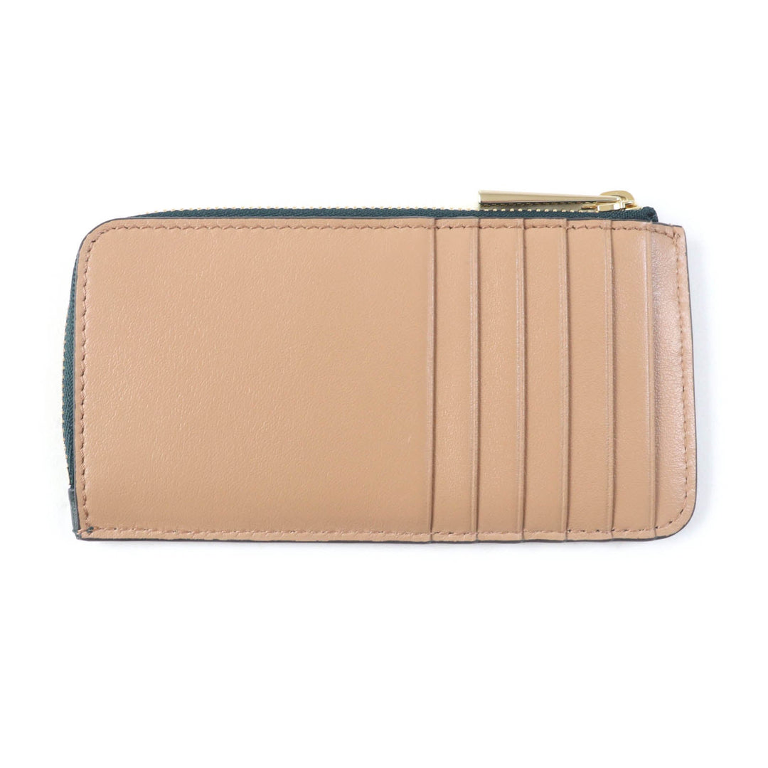 JIMMY CHOO Coin case Main: Leather Dark green Women Used Authentic