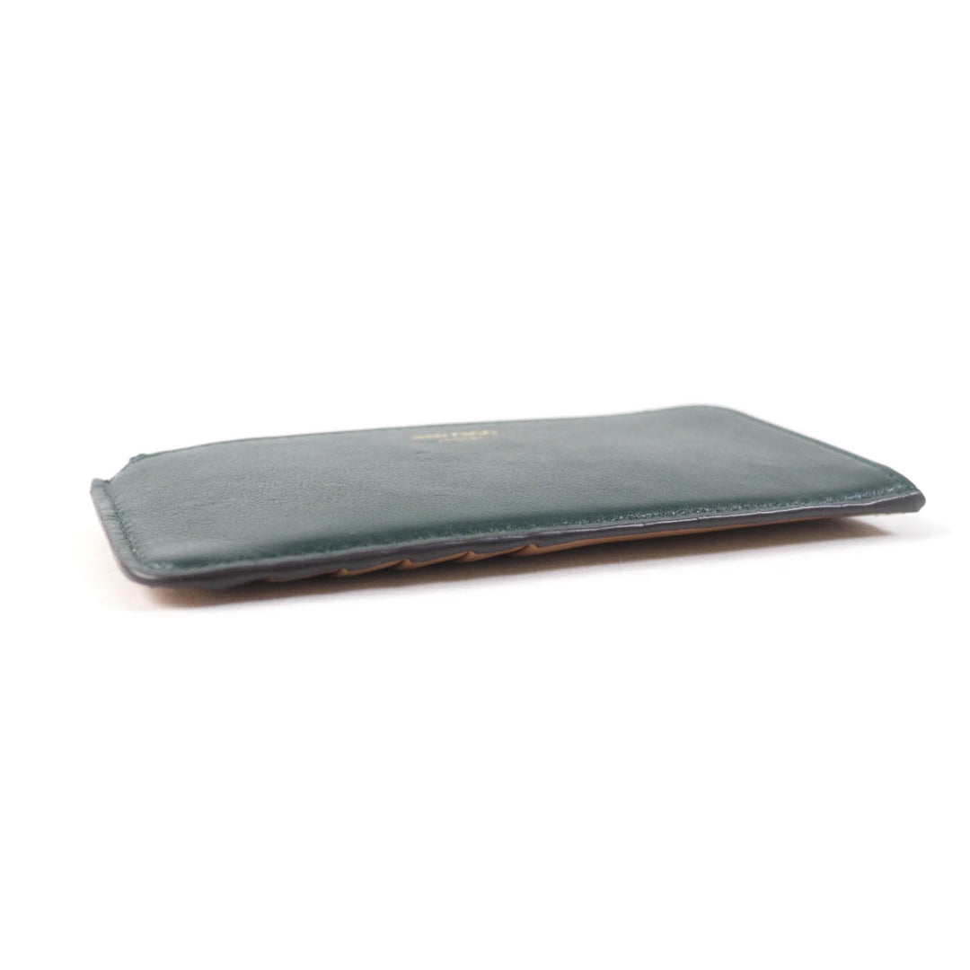 JIMMY CHOO Coin case Main: Leather Dark green Women Used Authentic