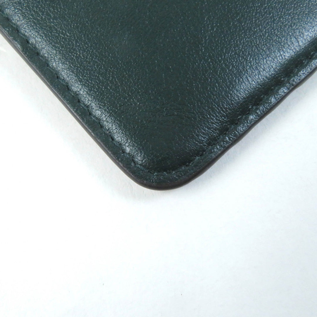 JIMMY CHOO Coin case Main: Leather Dark green Women Used Authentic