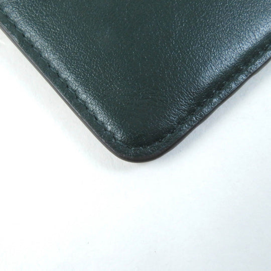 JIMMY CHOO Coin case Main: Leather Dark green Women Used Authentic