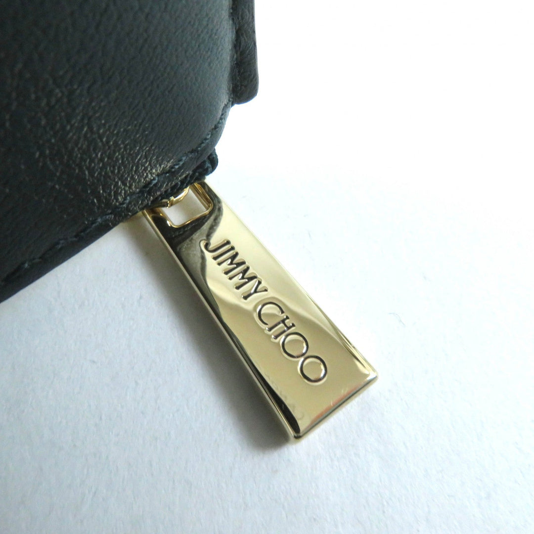 JIMMY CHOO Coin case Main: Leather Dark green Women Used Authentic