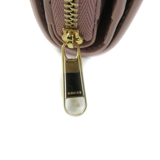 GUCCI Bifold Wallet 772639 Main: Leather Light pink Script Mini Wallet Women Used Authentic