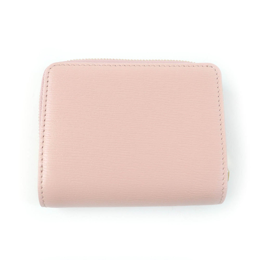 GUCCI Bifold Wallet 772639 Main: Leather Light pink Script Mini Wallet Women Used Authentic