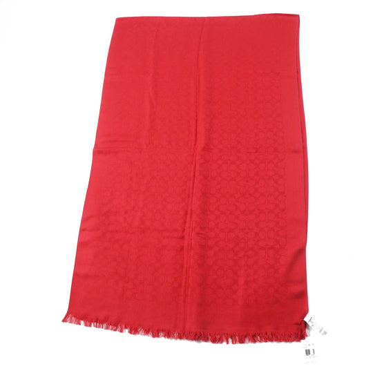 COACH Stall 77672 Main: 55% silk, Main: 45% cotton Red Women Used Authentic