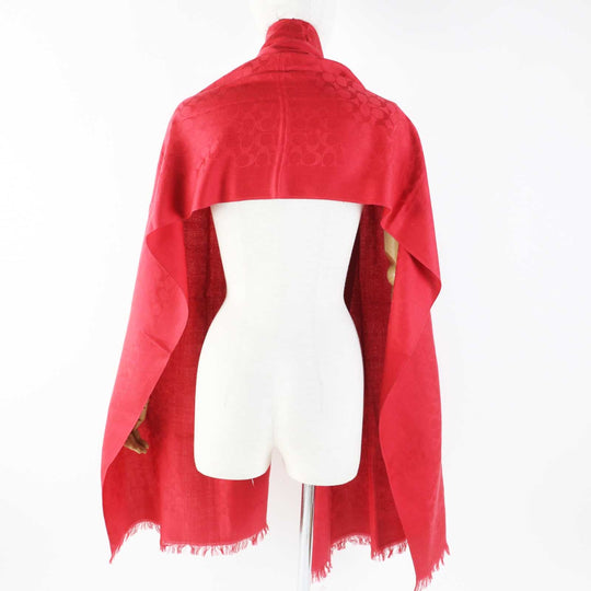 COACH Stall 77672 Main: 55% silk, Main: 45% cotton Red Women Used Authentic