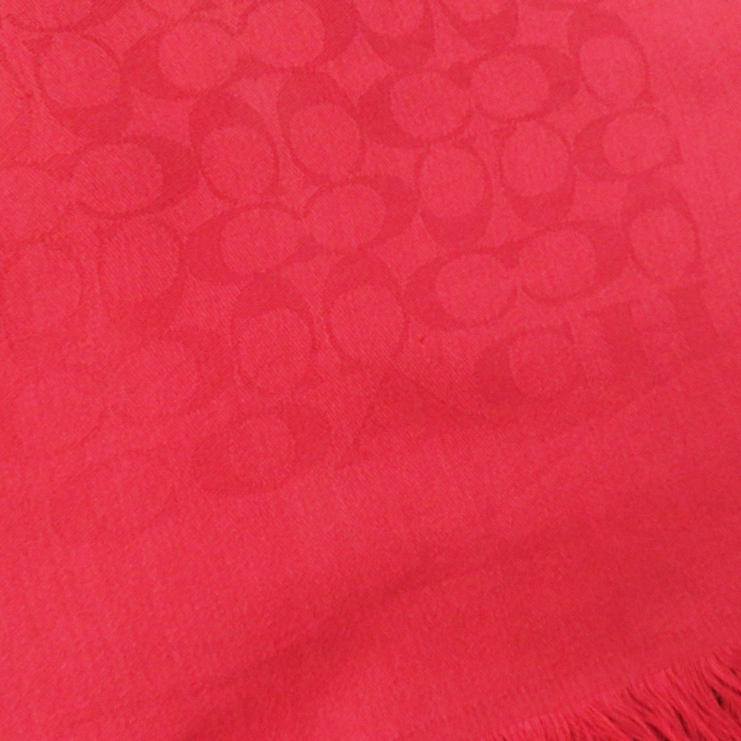 COACH Stall 77672 Main: 55% silk, Main: 45% cotton Red Women Used Authentic