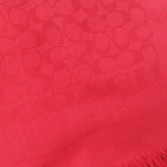 COACH Stall 77672 Main: 55% silk, Main: 45% cotton Red Women Used Authentic