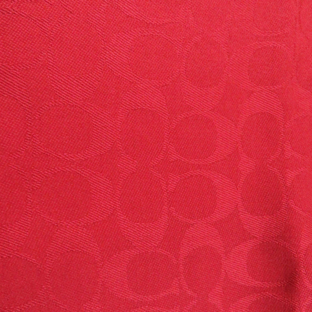 COACH Stall 77672 Main: 55% silk, Main: 45% cotton Red Women Used Authentic