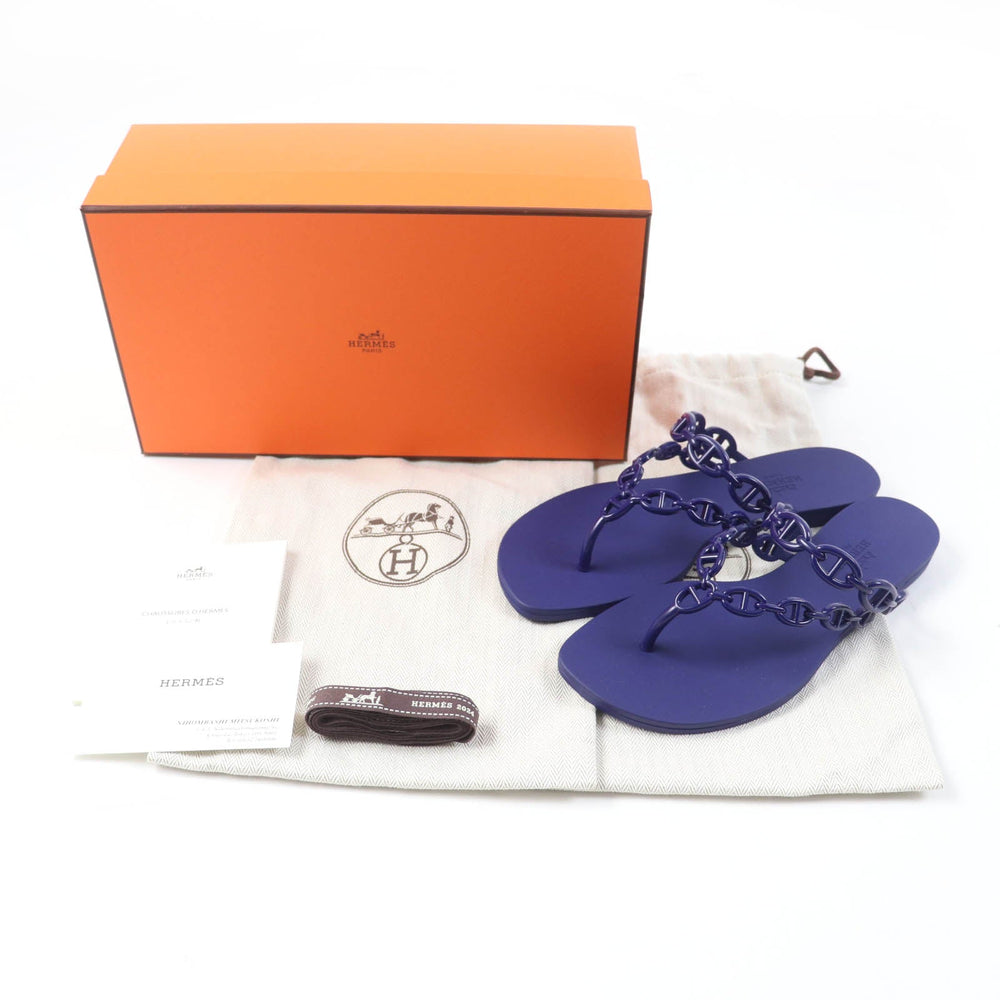 HERMES Sandals Main: Rubber purple island Women 37 Used Authentic