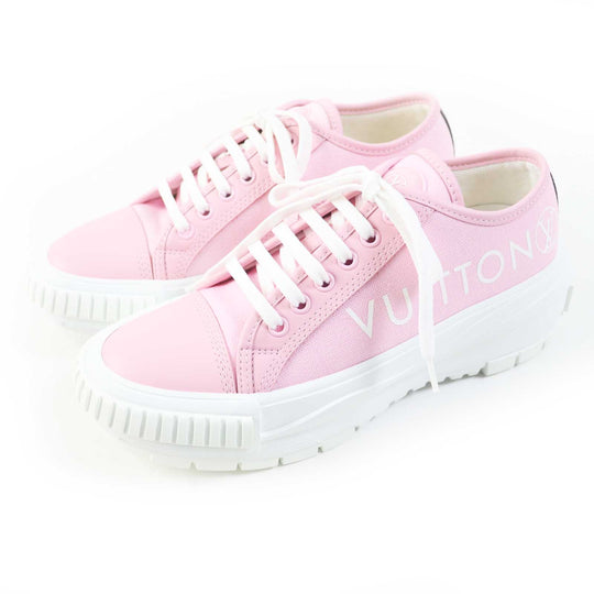 LOUIS VUITTON sneakers Main: Leather, Main: Canvas, Part: Rubber pink squad line Women 36 1/2 Used Authentic