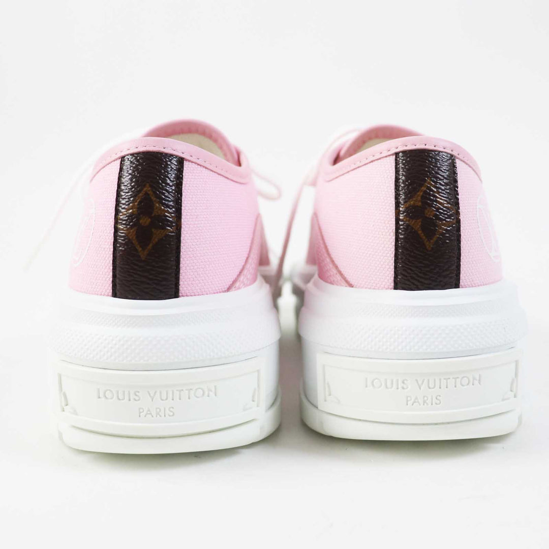 LOUIS VUITTON sneakers Main: Leather, Main: Canvas, Part: Rubber pink squad line Women 36 1/2 Used Authentic