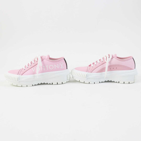 LOUIS VUITTON sneakers Main: Leather, Main: Canvas, Part: Rubber pink squad line Women 36 1/2 Used Authentic
