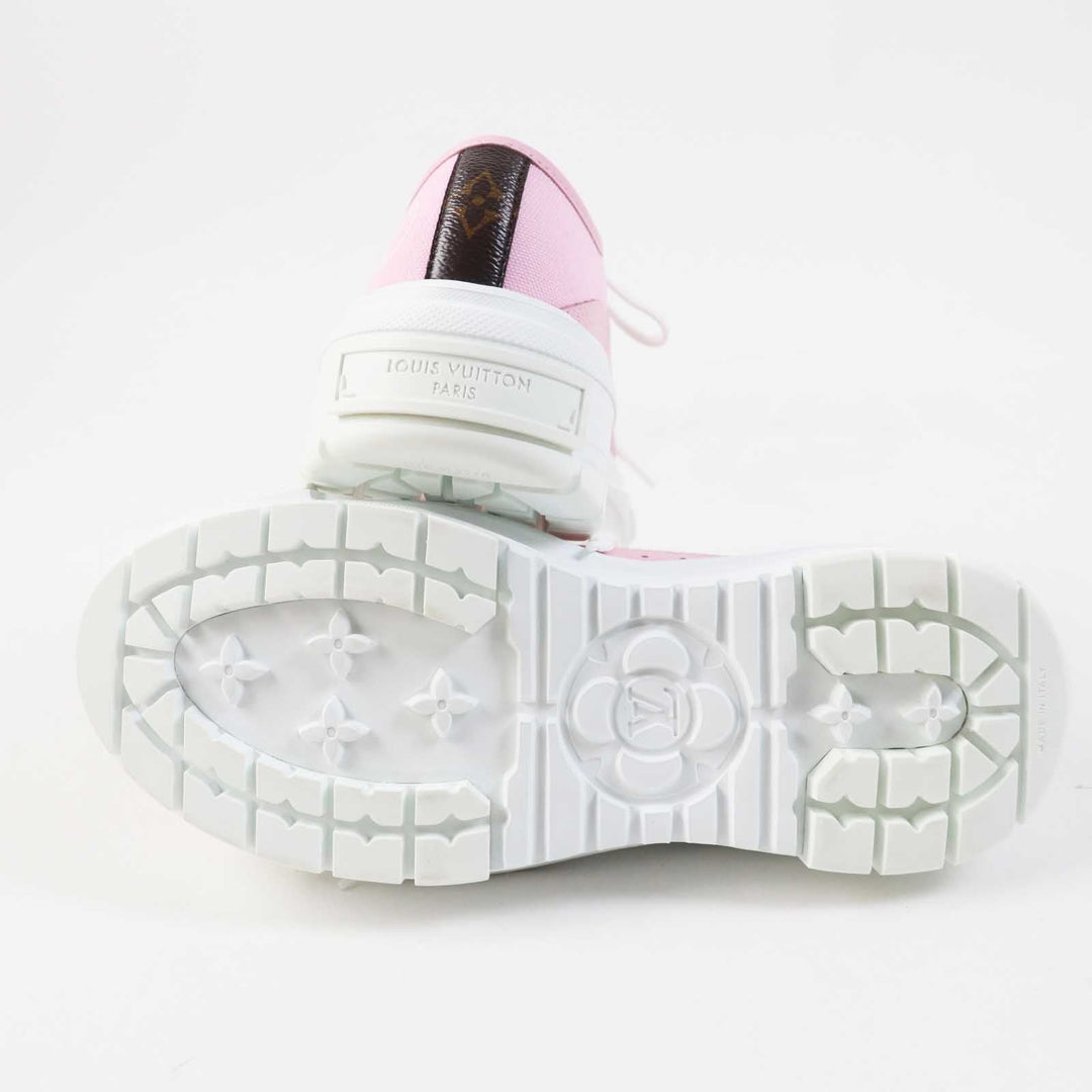LOUIS VUITTON sneakers Main: Leather, Main: Canvas, Part: Rubber pink squad line Women 36 1/2 Used Authentic