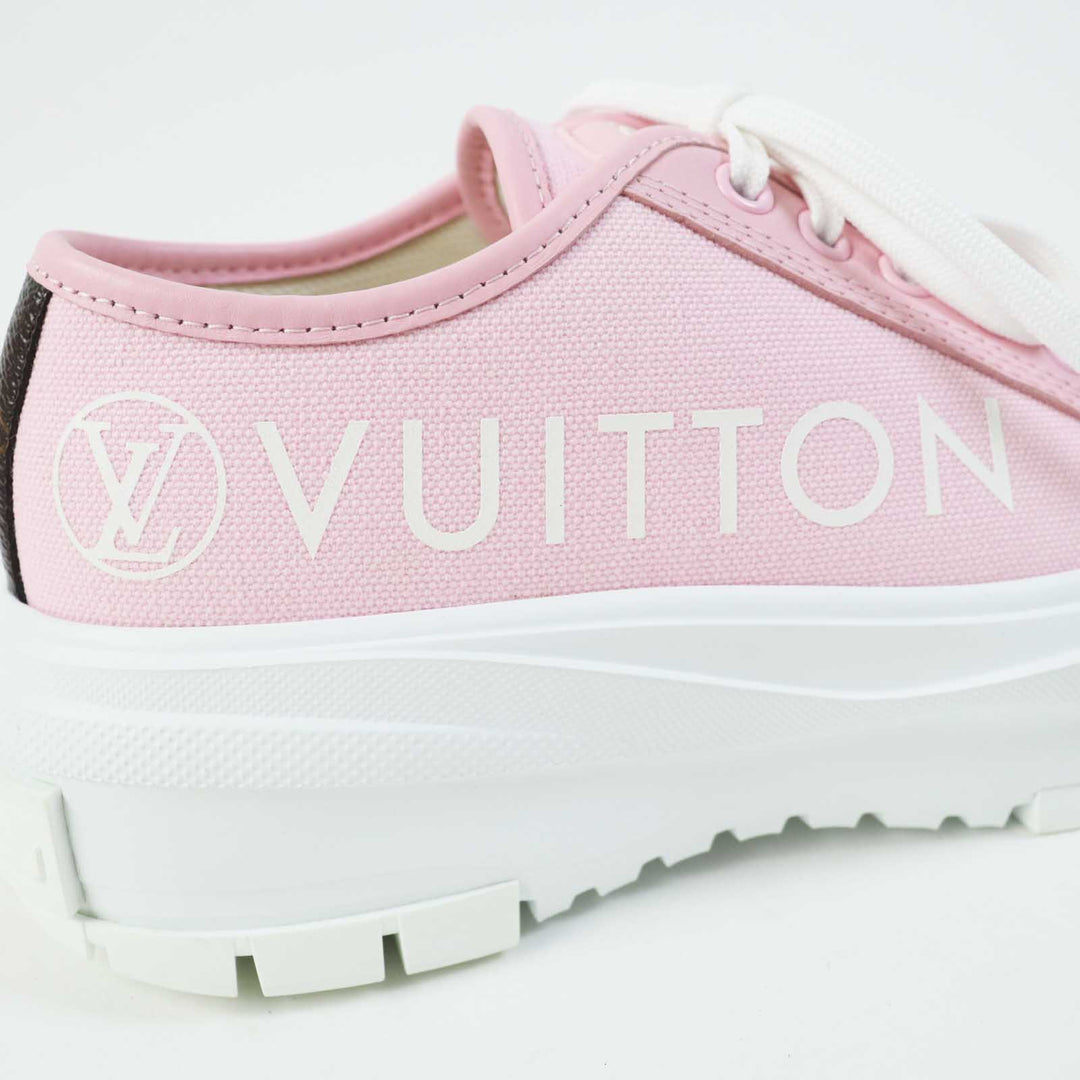 LOUIS VUITTON sneakers Main: Leather, Main: Canvas, Part: Rubber pink squad line Women 36 1/2 Used Authentic