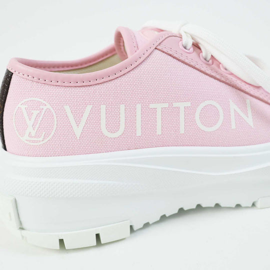 LOUIS VUITTON sneakers Main: Leather, Main: Canvas, Part: Rubber pink squad line Women 36 1/2 Used Authentic
