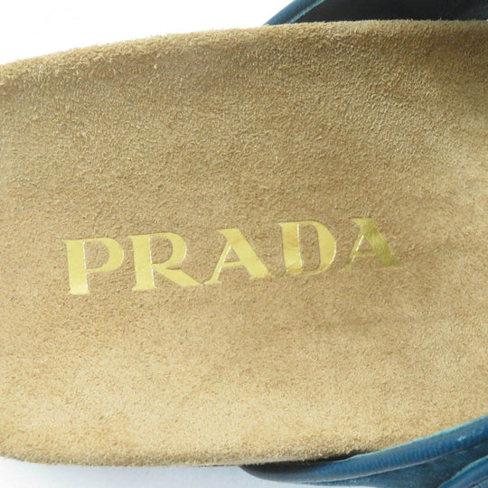 PRADA Sandals 1Y392I Velour, Polyurethane blue Thong sandals Women 36 1/2 Used Authentic