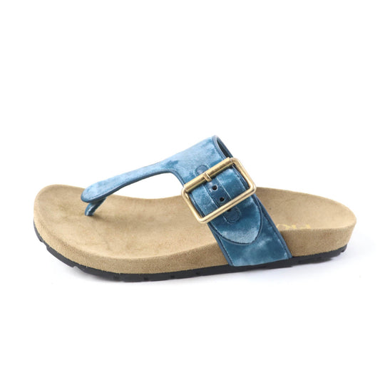 PRADA Sandals 1Y392I Velour, Polyurethane blue Thong sandals Women 36 1/2 Used Authentic