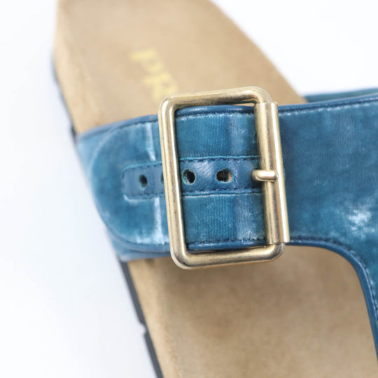 PRADA Sandals 1Y392I Velour, Polyurethane blue Thong sandals Women 36 1/2 Used Authentic