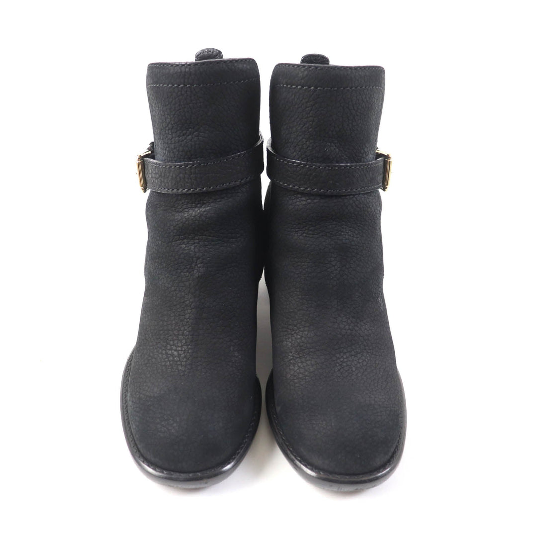 LOUIS VUITTON Ankle boots Main: Leather black Women 38 Used Authentic