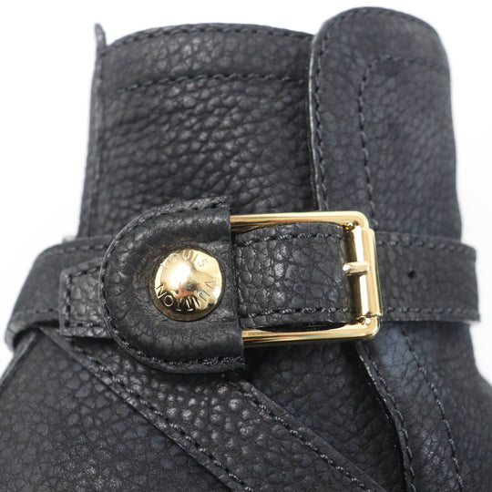 LOUIS VUITTON Ankle boots Main: Leather black Women 38 Used Authentic