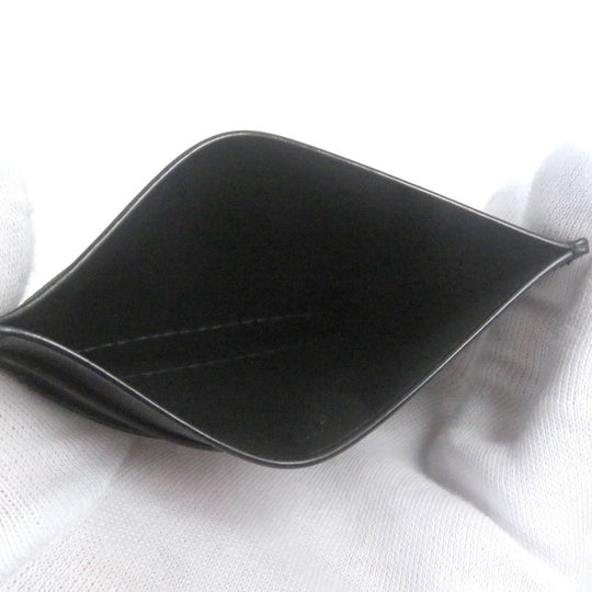 Berluti Card Case Main: Leather NERO GRIGIO Black Bamboo Neo Scritto mens Used Authentic