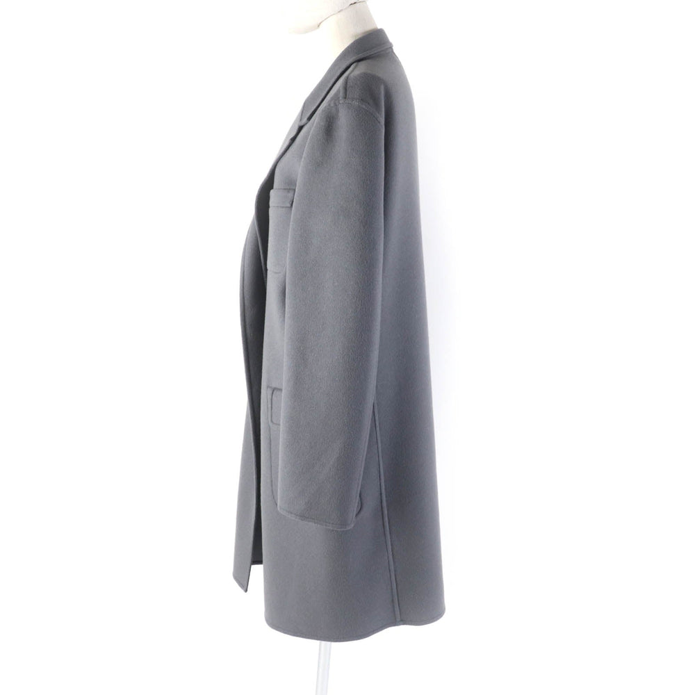 CELINE coat 2 8W38/6700 Outer: 100% cashmere, Lining: 100% viscose (rayon) gray Women 38 Used Authentic