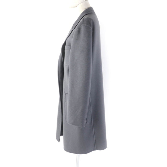 CELINE coat 2 8W38/6700 Outer: 100% cashmere, Lining: 100% viscose (rayon) gray Women 38 Used Authentic